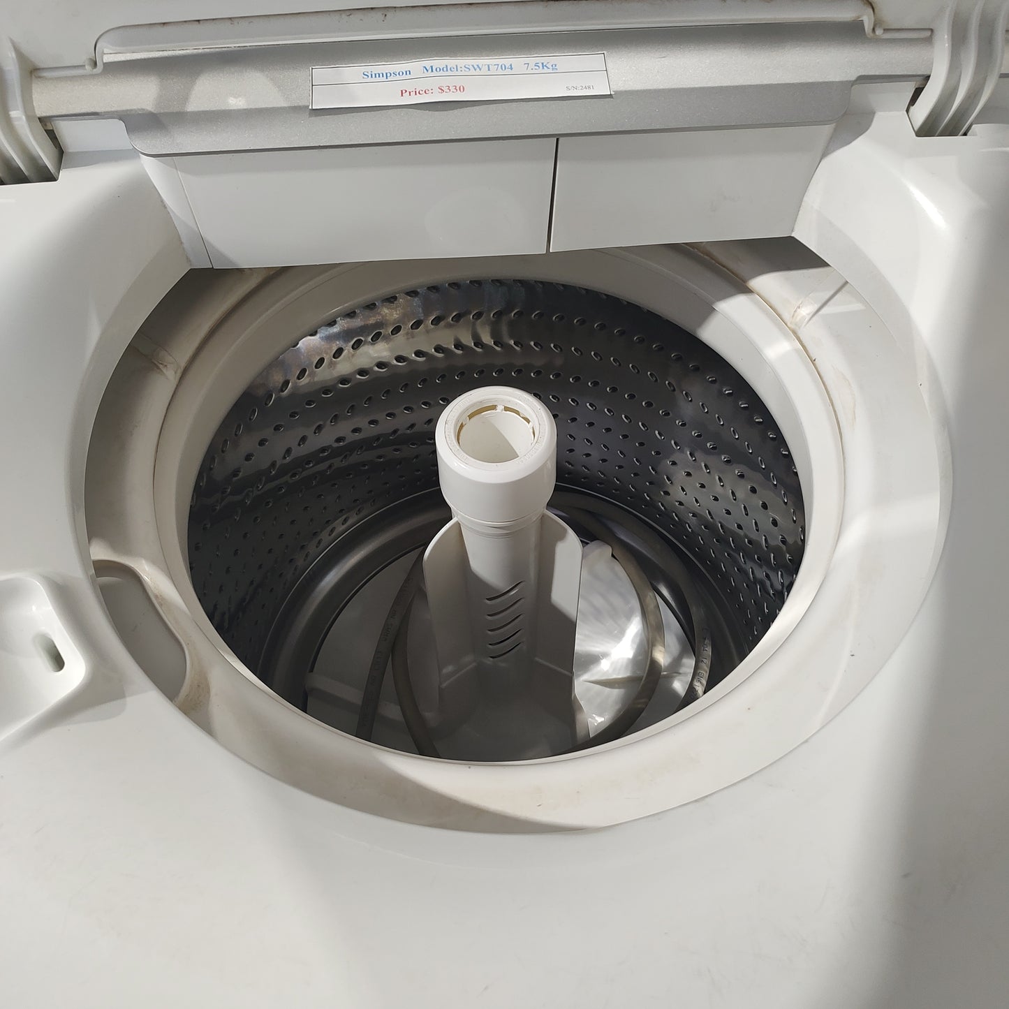 7.5kg Top Load Simpson Washing Machine SWT704