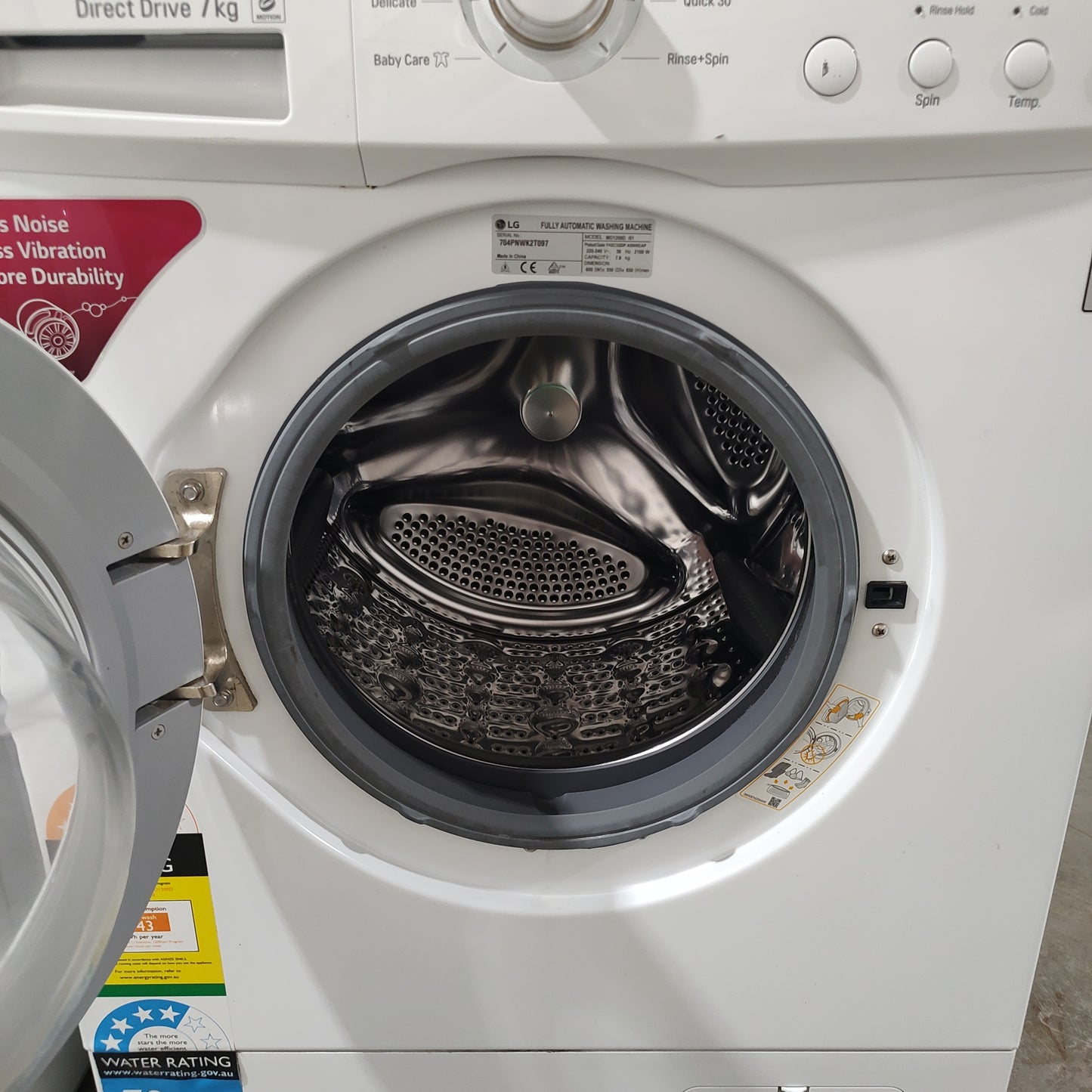 LG WD1200D 7kg Front Load Washing Machine