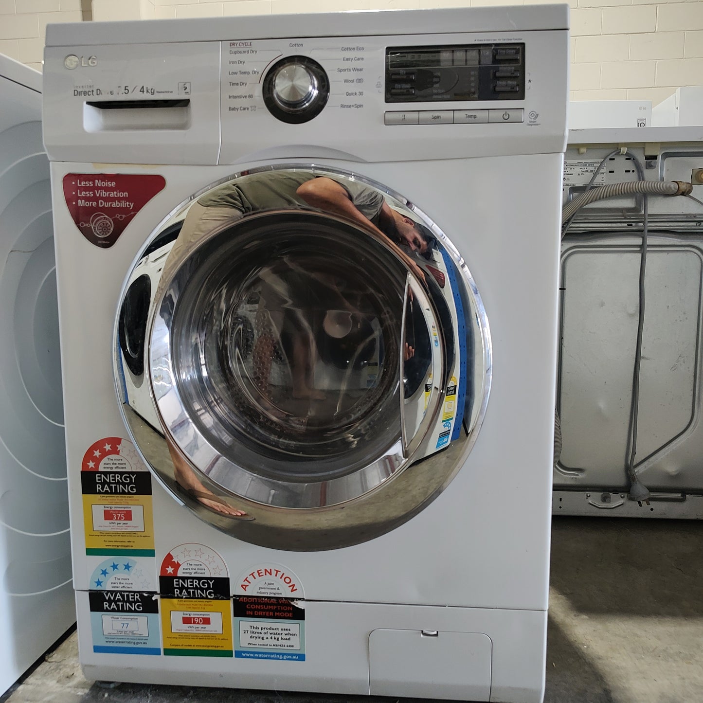 LG WD1402CRD6 7.5kg Washer 4kg Dryer Combo